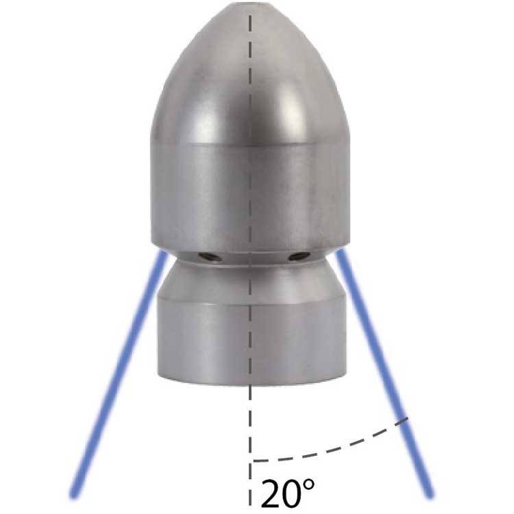 KANALIZAČNÍ TRYSKA 20° 3/8 "F 1XF; 6XR 060